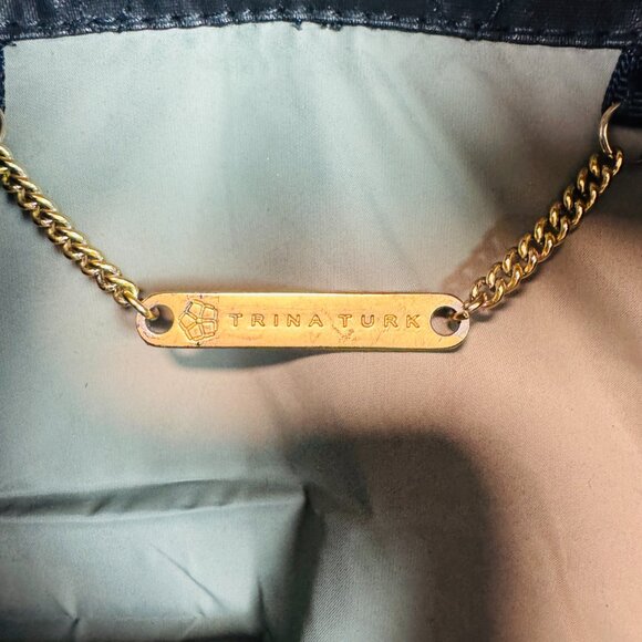 Trina Turk Faux Leather Jacket Womens 4 black slick look hooded coat - Picture 7 of 9